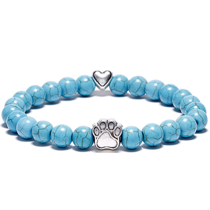 Tigerauge - Armband für Hundeliebhaber aus 8mm (Natur)perlen