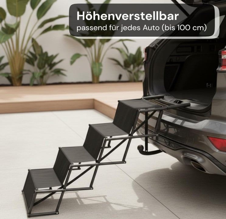 Hunde, Hundegesundheit, Treppe, Einstiegshilfe, Rampe, Auto, Arthrose, Schmerzen, schwarz, Aluminium