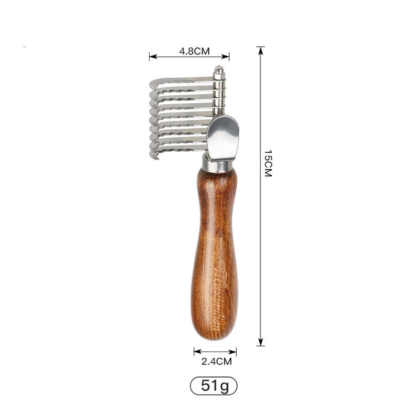 Flohkamm für Hunde, verzinkt, Edelstahlzinken, abgerundet, Hundesicherheit, Hundepflege, Haarpflege, Fellpflege, ergonomischer Griff