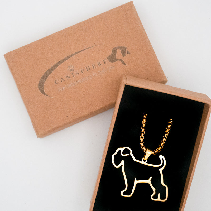 Halskette "Zwergschnauzer" für Hundefreunde, 18-Karat vergoldet