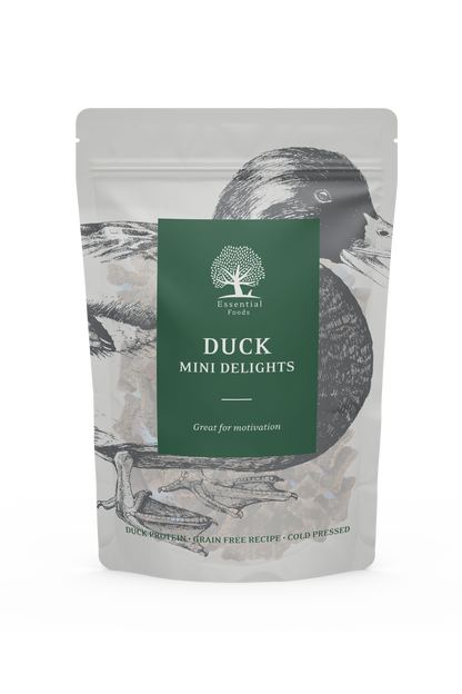 Essential DUCK MINI DELIGHTS - natürlicher Snack/Trainingsleckerchen für Deinen Hund
