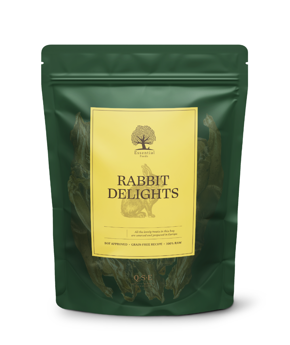 Essential RABBIT Delights - unwiderstehlicher Snack aus feinem Kaninchenfleisch für Deinen Hund