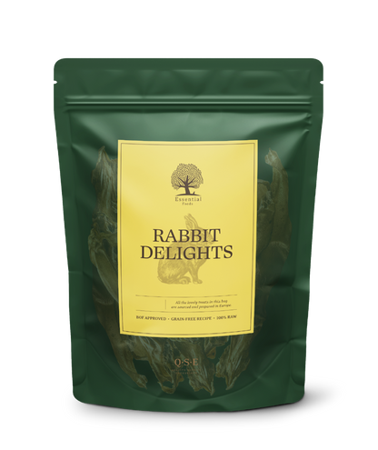 Essential RABBIT Delights - unwiderstehlicher Snack aus feinem Kaninchenfleisch für Deinen Hund