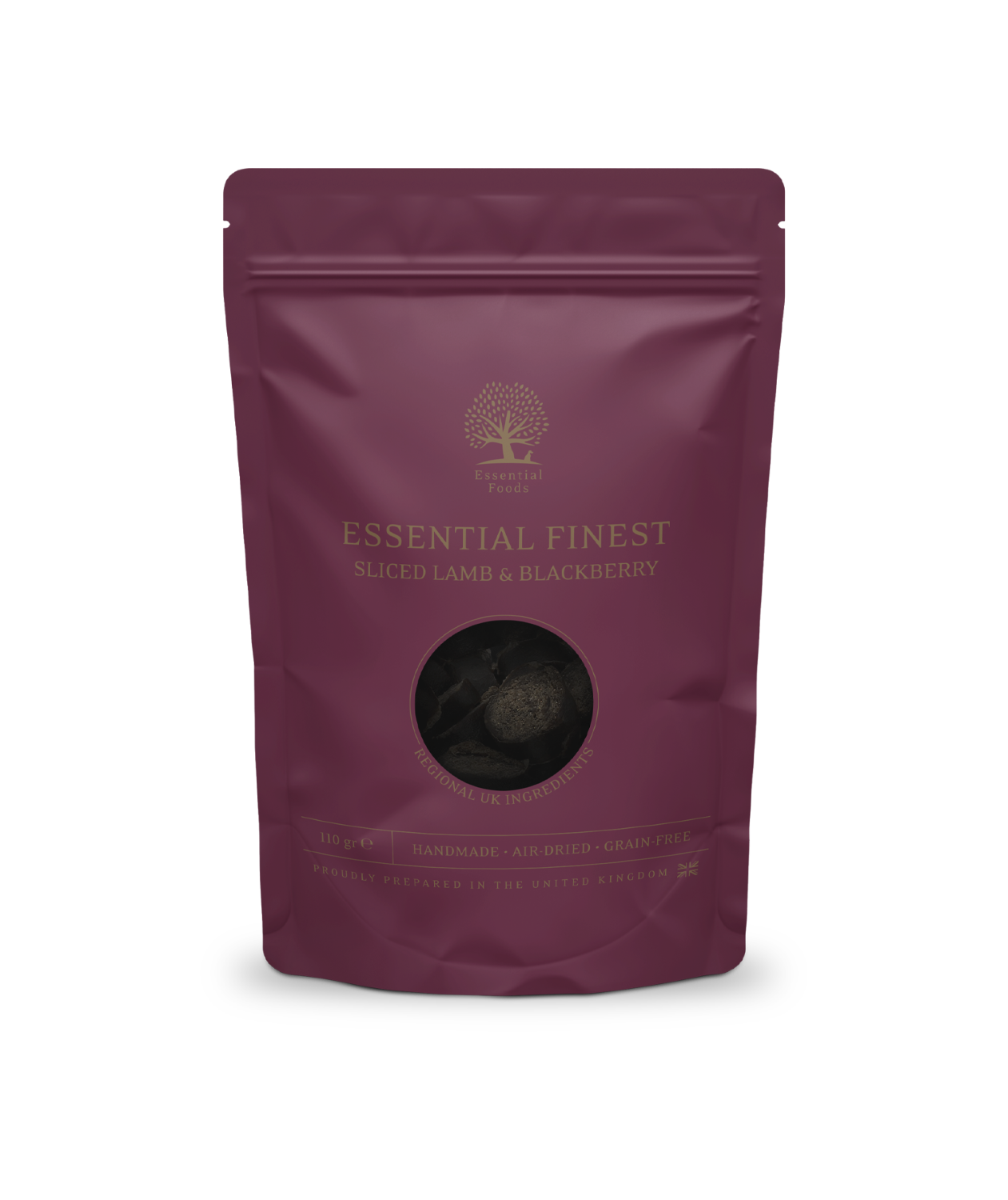 Essential FINEST sliced Lamb &amp; Blackberry - exquisiter Hundesnack aus Lammfleisch &amp; Brombeeren