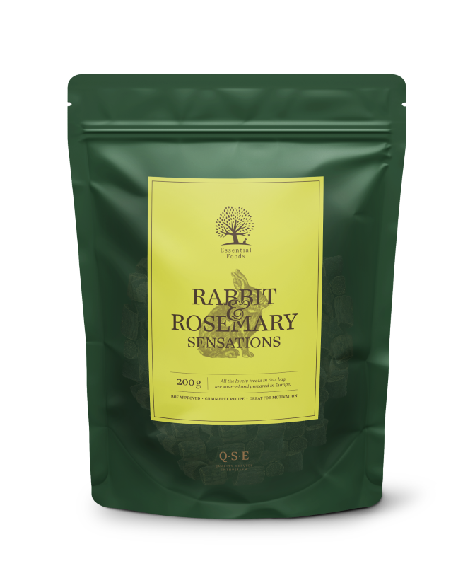 Essential RABBIT &amp; ROSEMARY SENSATIONS - unwiderstehlicher Snack aus feinem Kaninchenfleisch für Deinen Hund