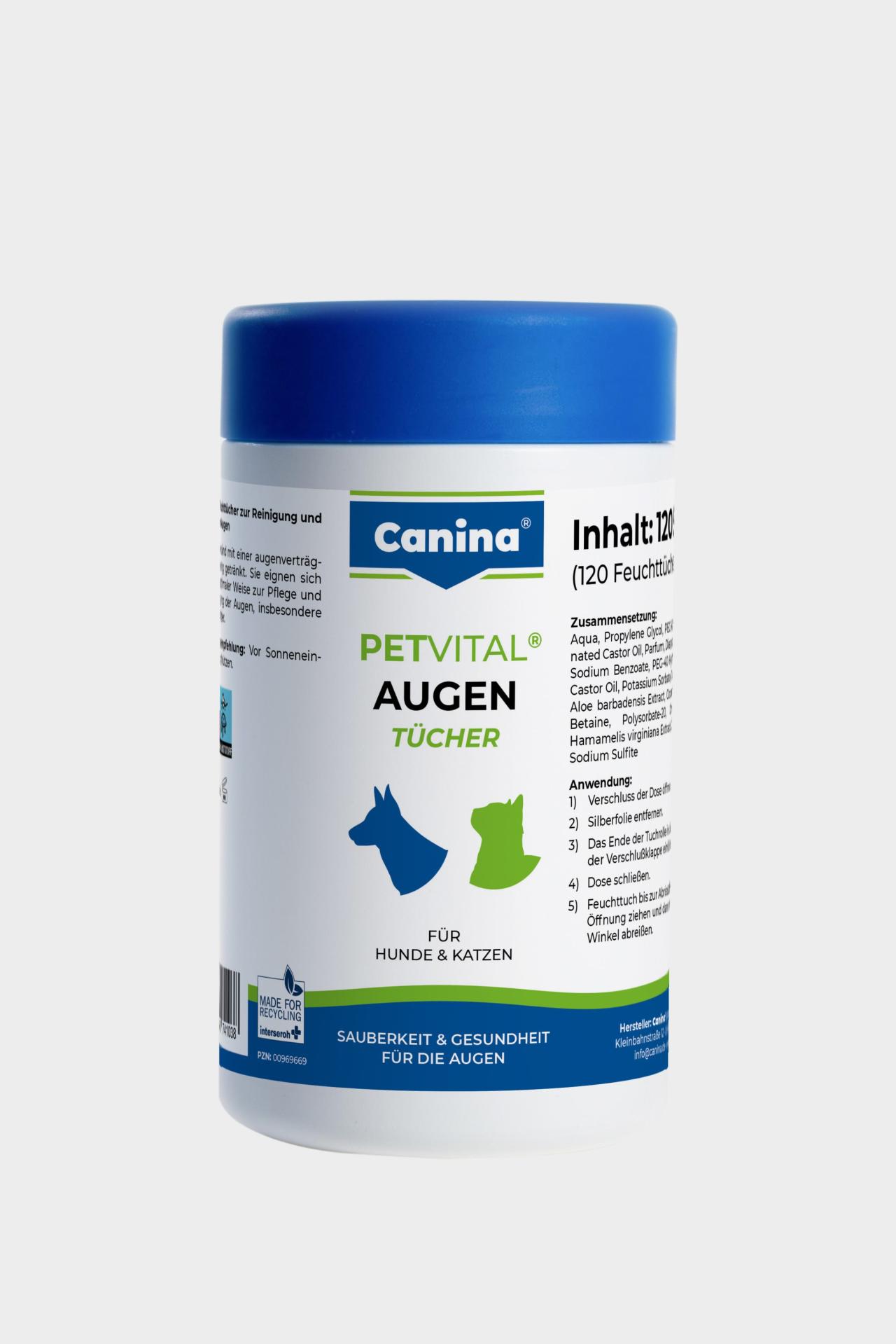 Canina PETVITAL Augentücher für Hunde und Katzen