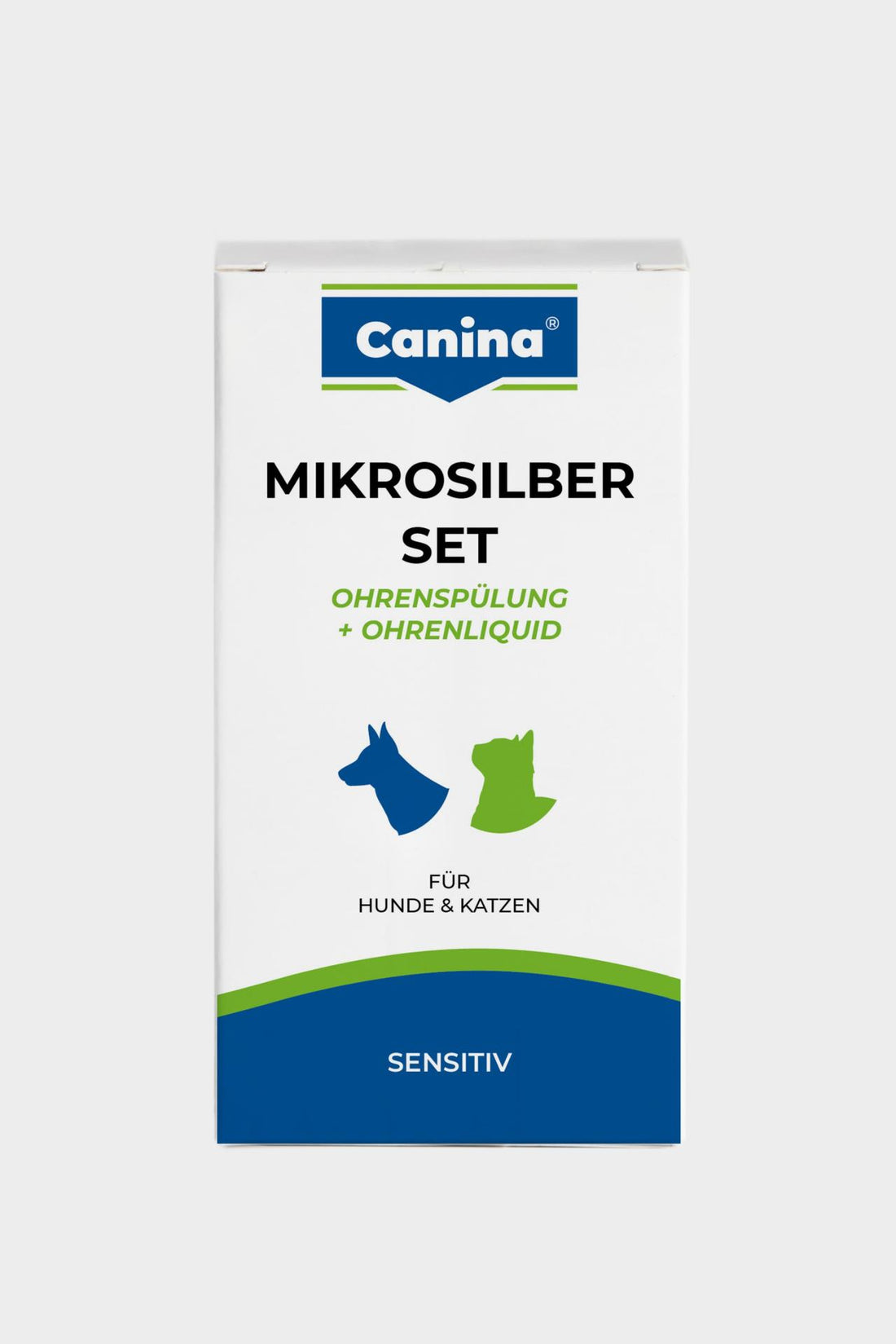 Canina Mikrosilber Set ( Ohrenspülung &amp; Liquid) für Hunde und Katzen
