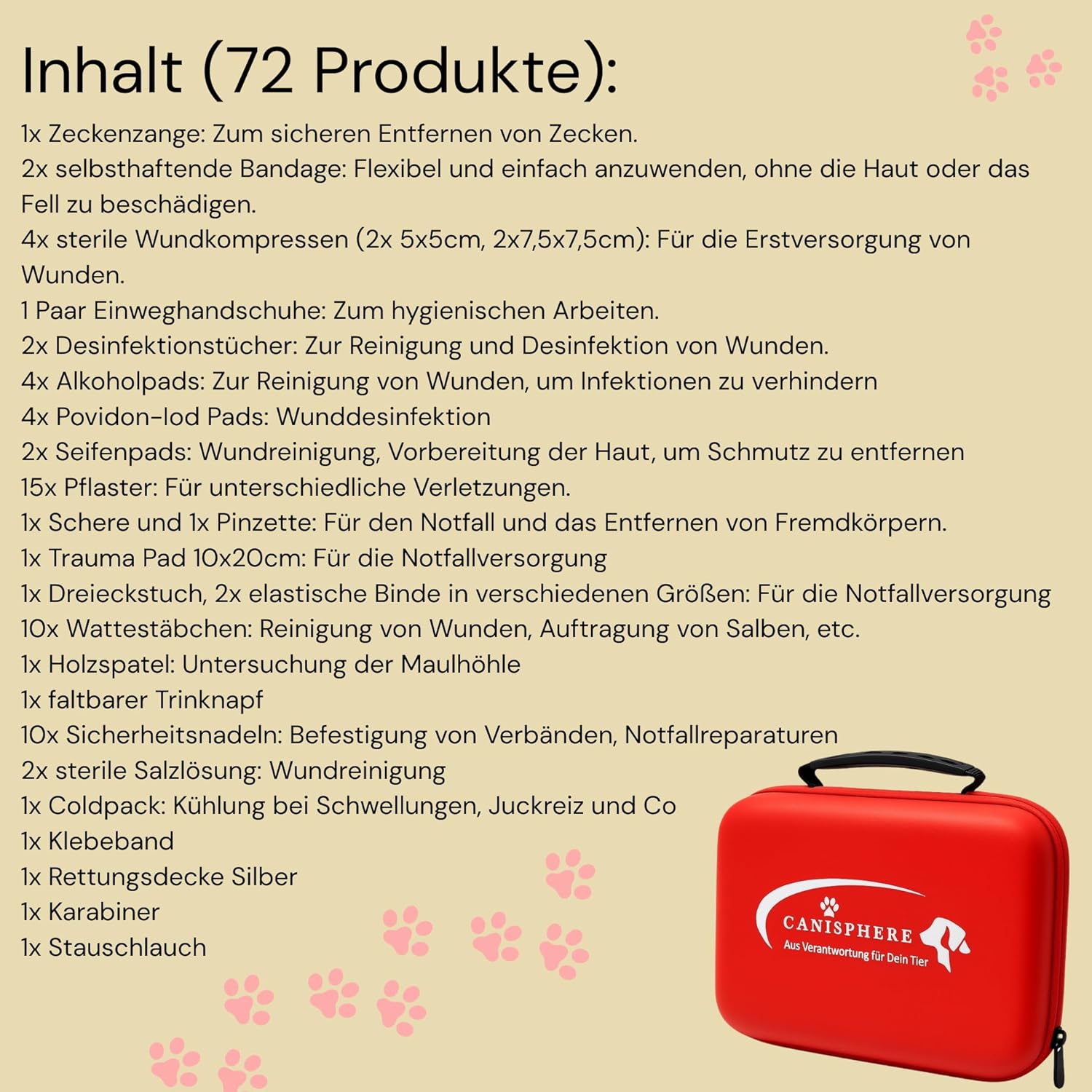 Erste-Hilfe-Box für Haustiere