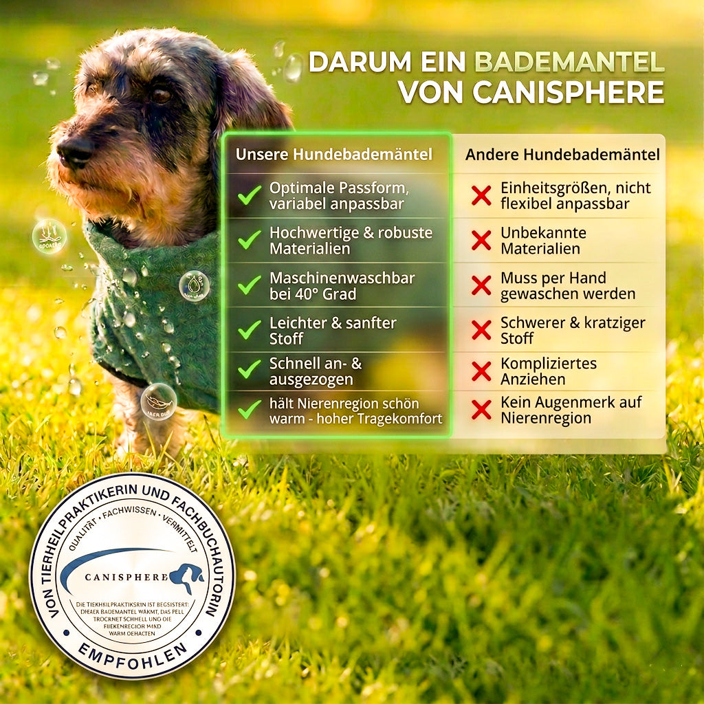 Hundebademantel, Trockenbuddy für Jagdhunde