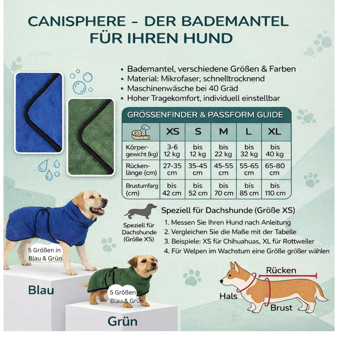 Hundebademantel, Trockenbuddy für Jagdhunde