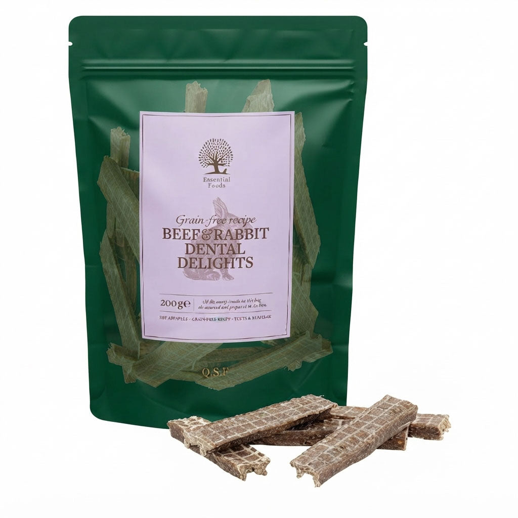 Essential Beef &amp; RABBIT Dental Delights - unwiderstehlicher "Zahnreiniger" Snack aus Kaninchen und Rind - getreidefrei