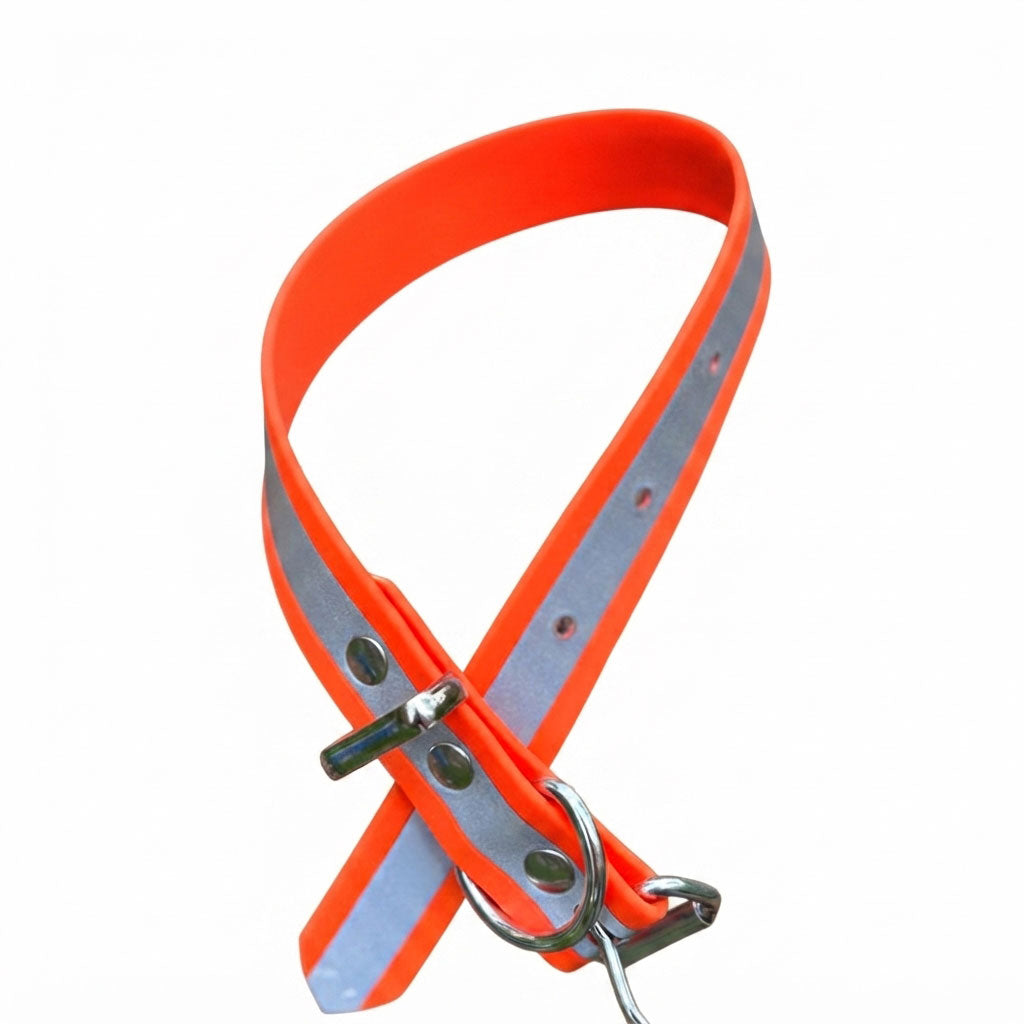 Halsband, Hundehalsband, reflektieren, Biothane, robust, Edelstahl, rosfrei, witterungsbeständig