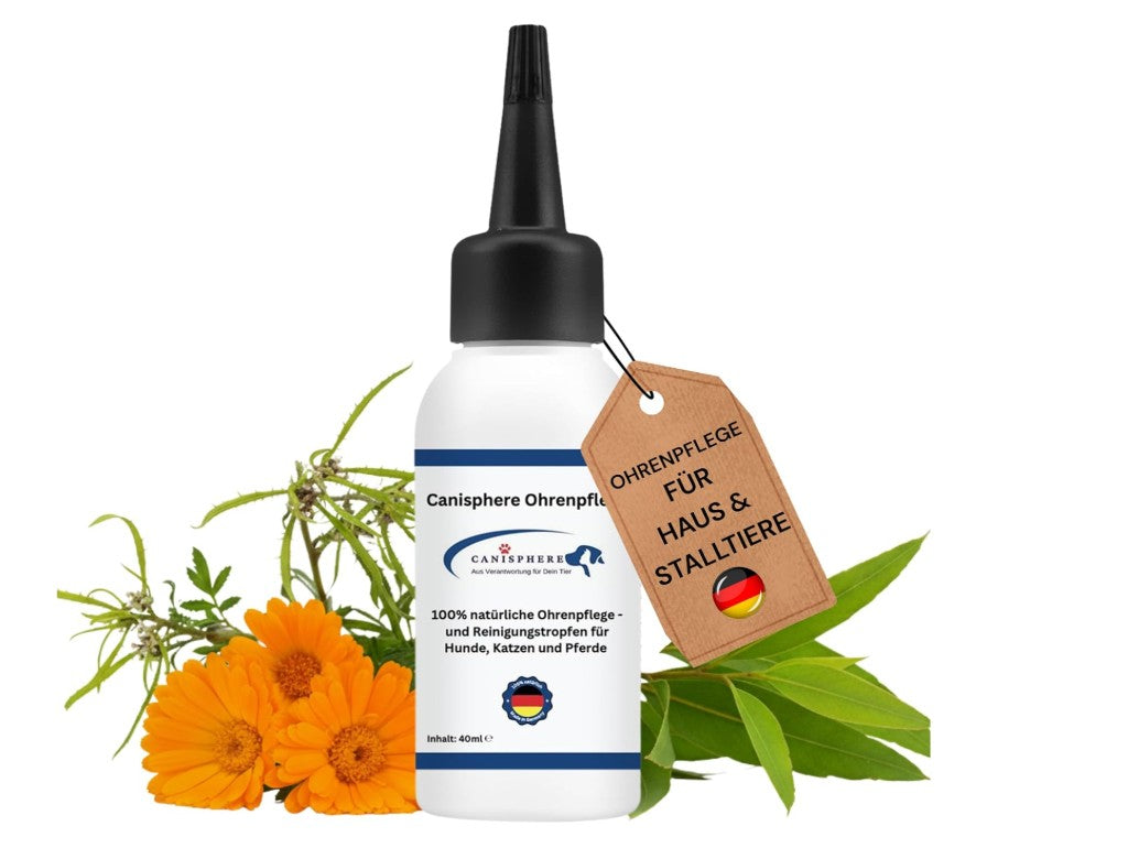 Ohrenpflege, Hund, Hundegesundheit, Hundesicherheit, Ohrenreiniger, Hergestellt in Deutschland, Ohrreinigung