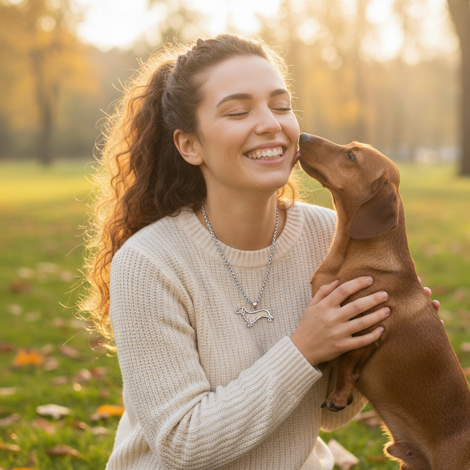 Nickelfreie Halskette "Deine Hunderasse", Silberoptik; Auswahl verschiedener Hunderassen