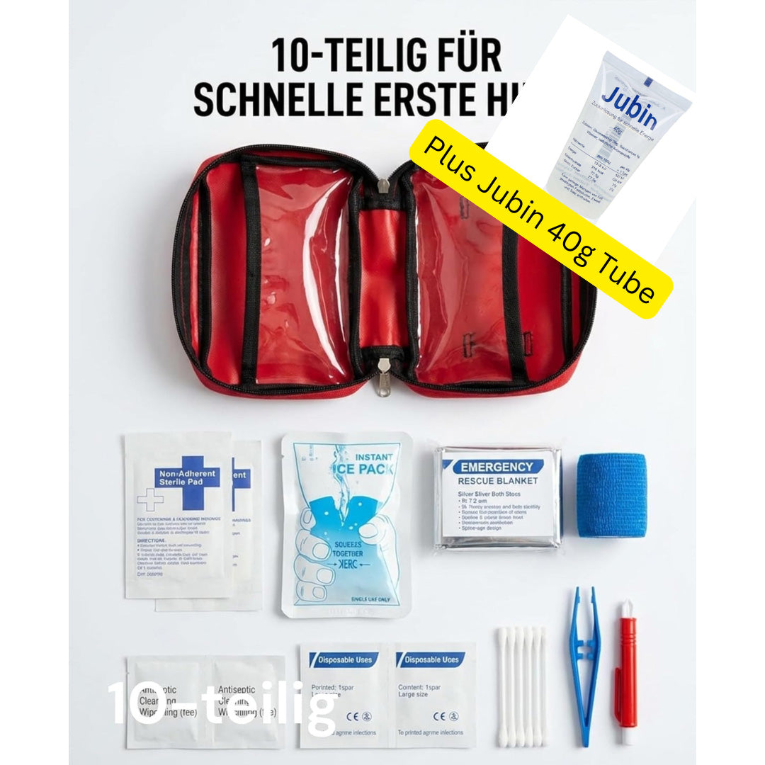 Erste-Hilfe-Set „kompakt“ für den jagdlichen Einsatz inkl. 1 Tube Jubin und Notfallleitfaden