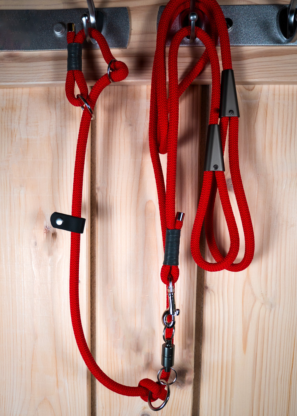 NEU: Familienleine 2 in 1 / Retrieverleine plus Kinderleine in signalrot