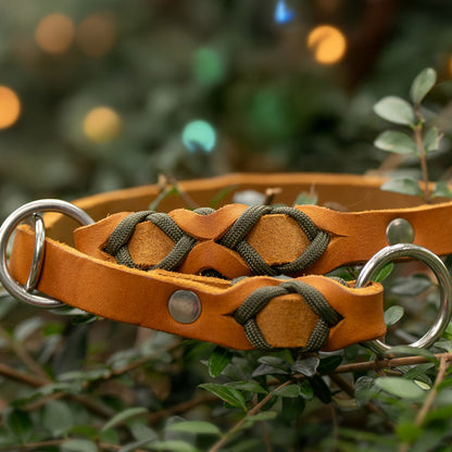 Lederhalsband mit Zugstopp-Design in edlem Hellbraun