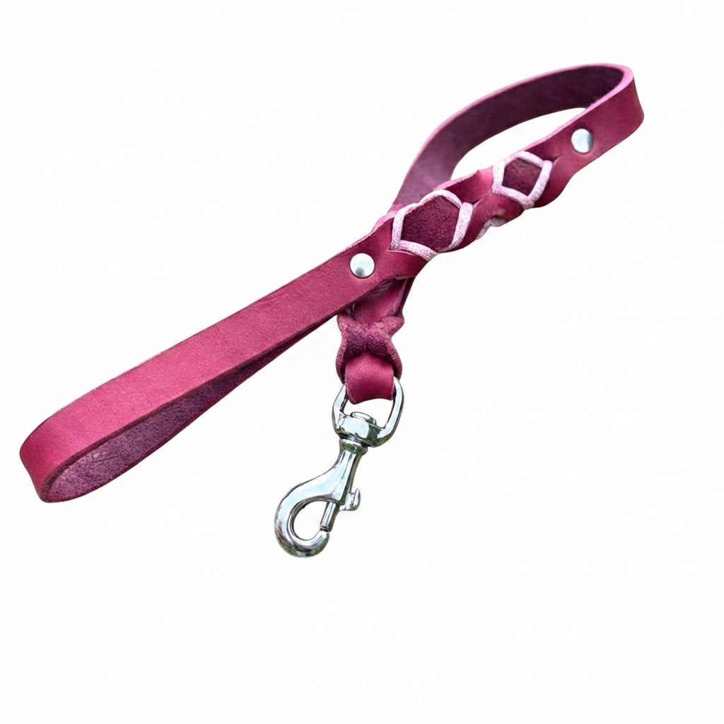 Hundeleine, Fettlederleine, elegante Hundeleine, Bolzenkarabiner, Edelstahl, Trainingsleine, Hundesicherheit, Hundetraining