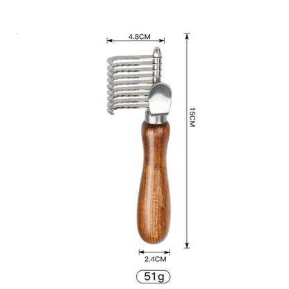 Flohkamm für Hunde, verzinkt, Edelstahlzinken, abgerundet, Hundesicherheit, Hundepflege, Haarpflege, Fellpflege, ergonomischer Griff