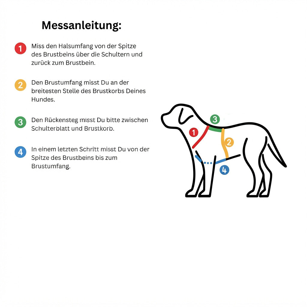 Führungsgeschirr für Hunde aus Biothane - individuell einstellbar