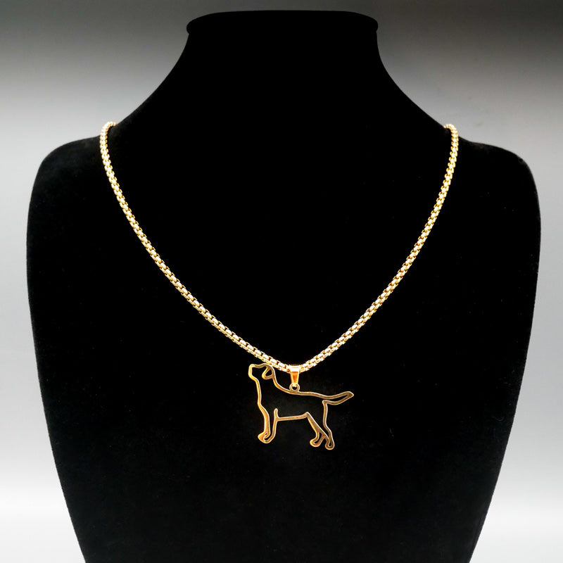 Halskette &quot;Labrador&quot;, 18-Karat vergoldet, für Hundefreunde