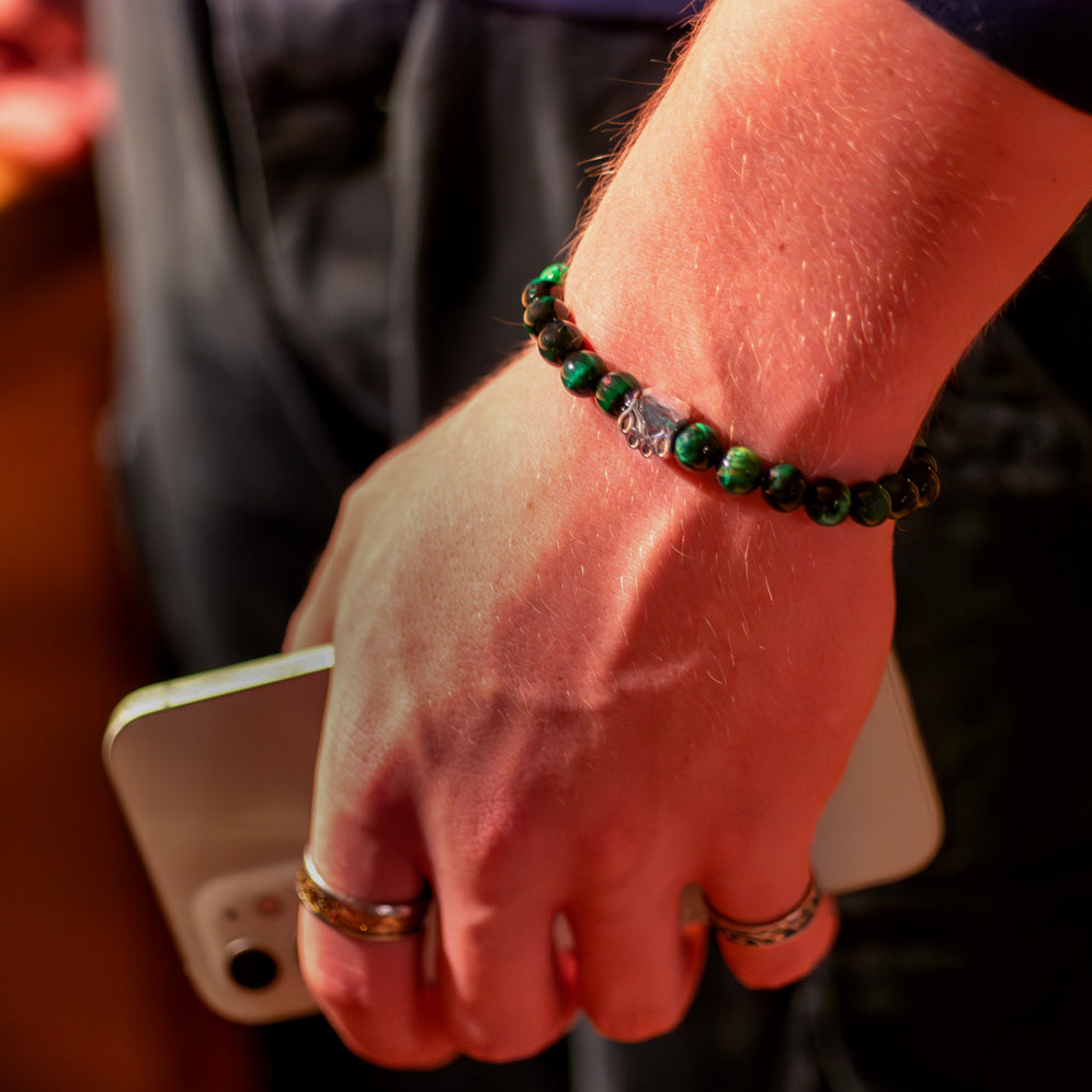 Armbänder für Hundeliebhaber aus 8mm (Natur)perlen, unterschiedliche Steinarten