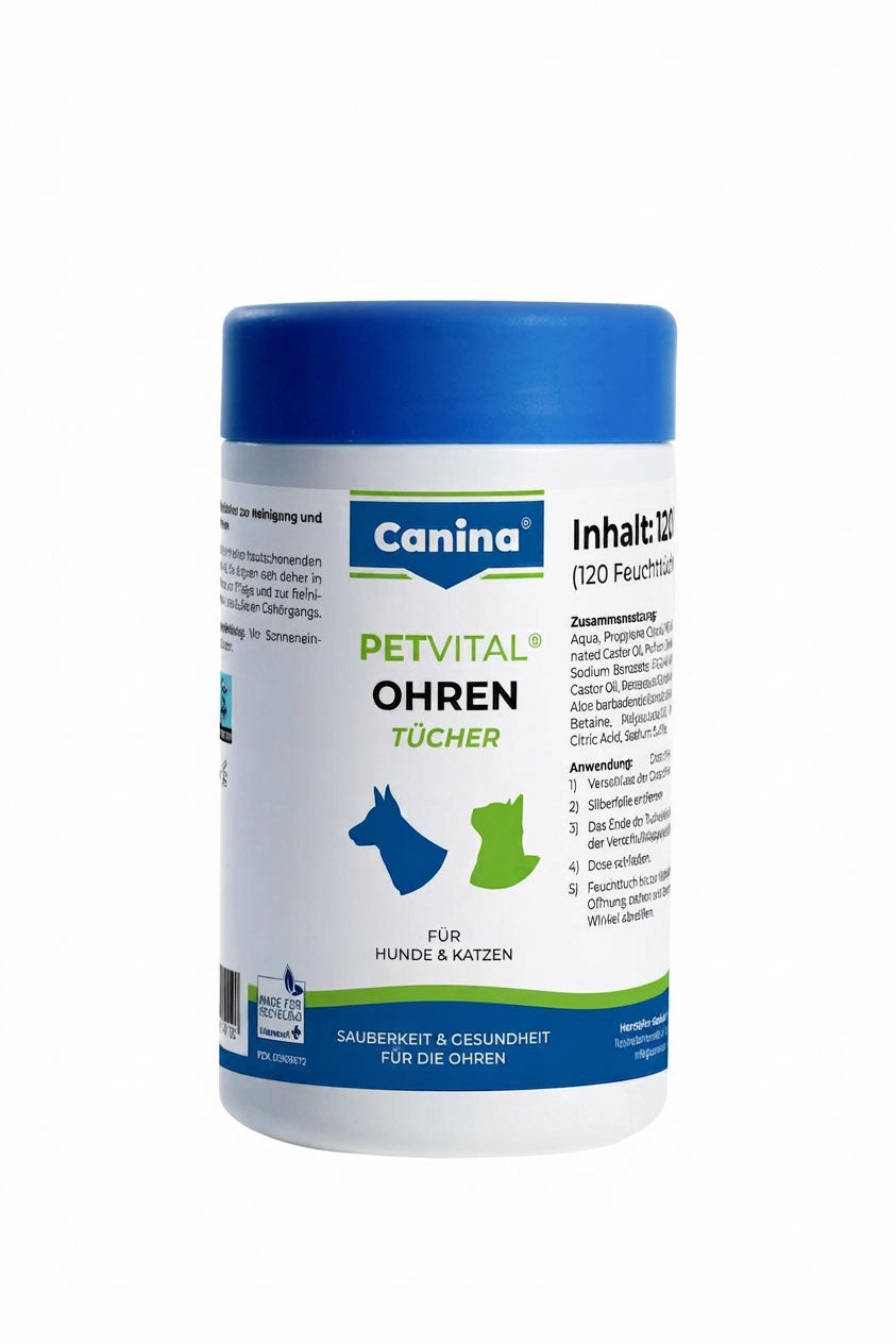 Canina PETVITAL Ohrentücher für Hunde und Katzen