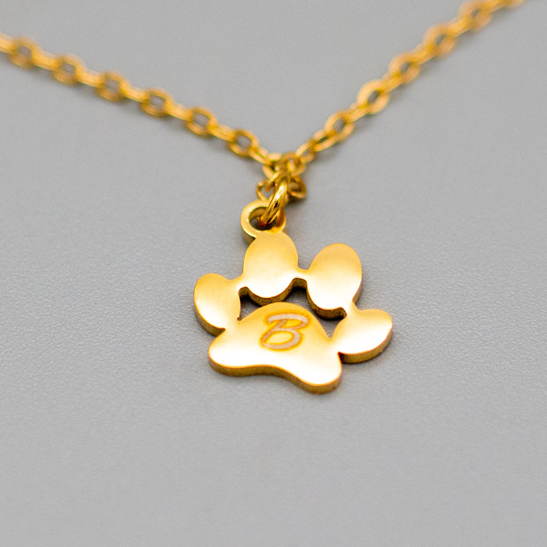 Pfote, Hund, Katze, Geschenk, Halskette, Hundefreunde, vergoldet, Edelstahl, nickelfrei, Gravur