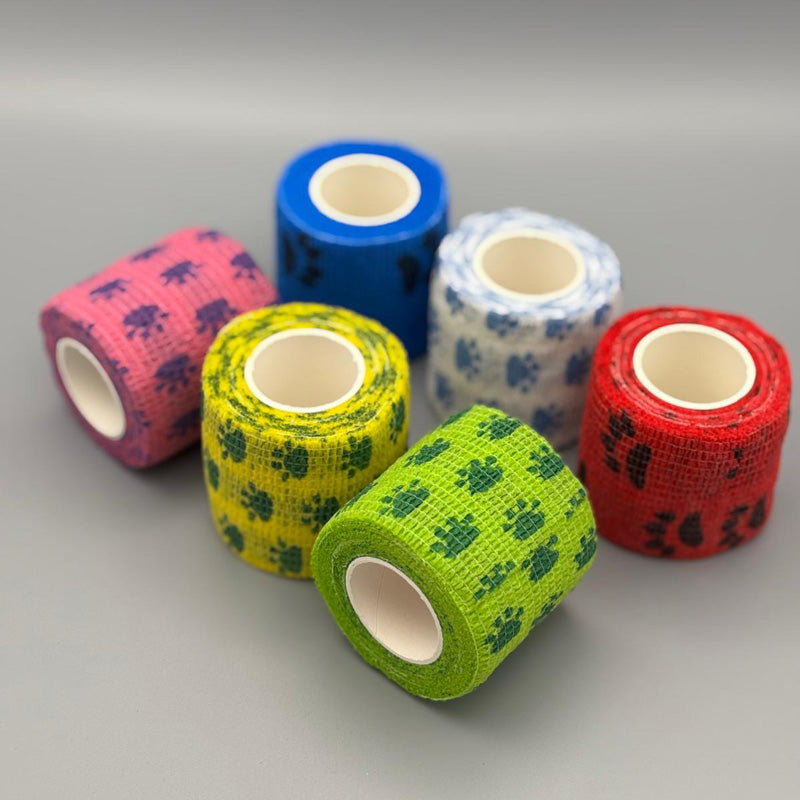 Elastische Vet Wrap – Selbsthaftende Bandage für Tiere aus Naturlatex
