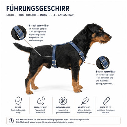 Führungsgeschirr für Hunde aus Biothane - individuell einstellbar